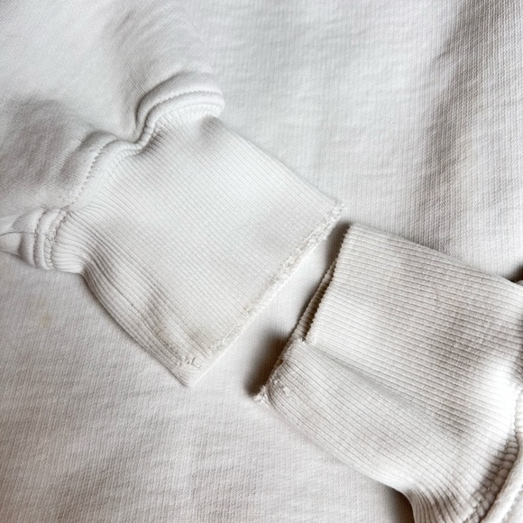 Aritzia Tna cropped cream distressed sweatshirt, S, Cozy Comfy Urban Normcore - Picture 5 of 5